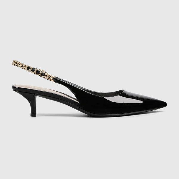 Gucci Signoria Patent Slingback Pumps