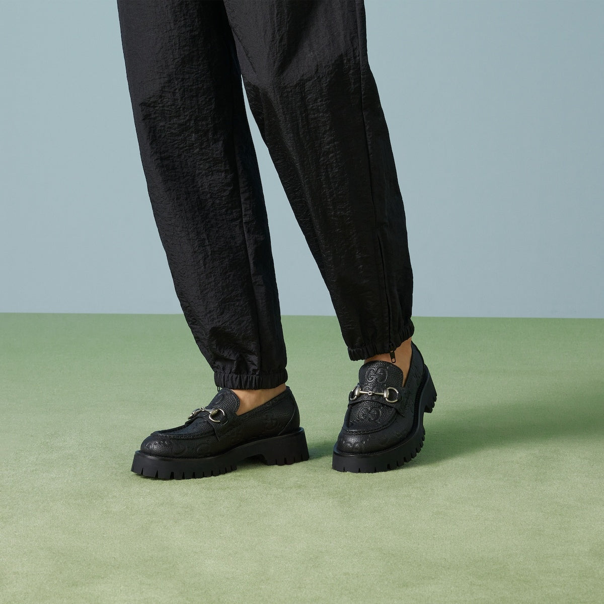 Gucci Horsebit GG Lug Loafers