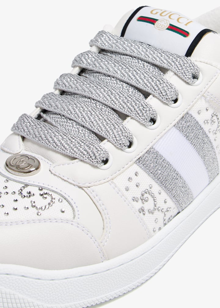Gucci Screener Crystal GG Sneakers