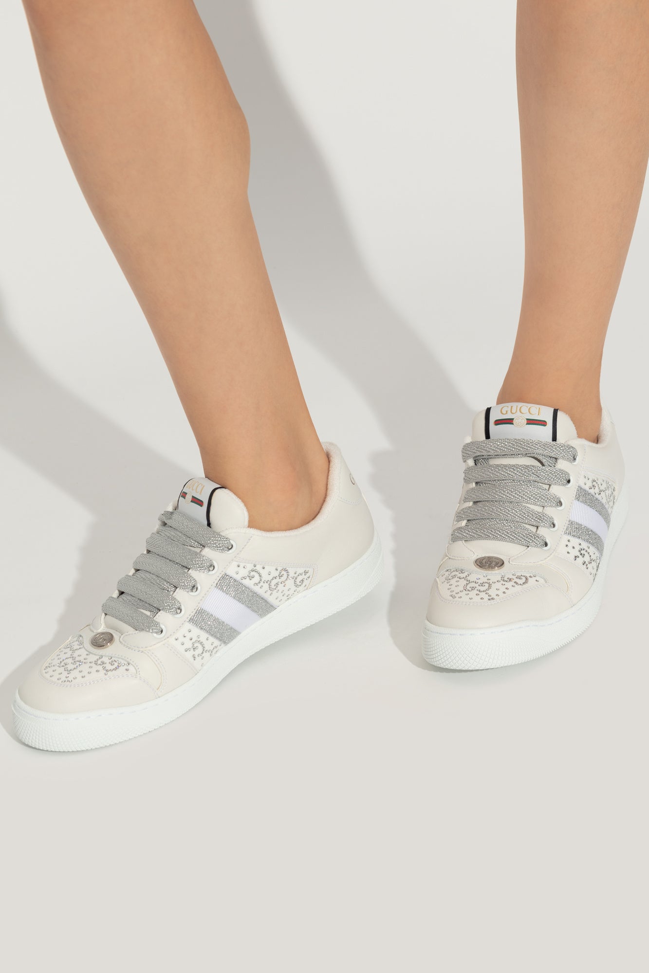Gucci Screener Crystal GG Sneakers