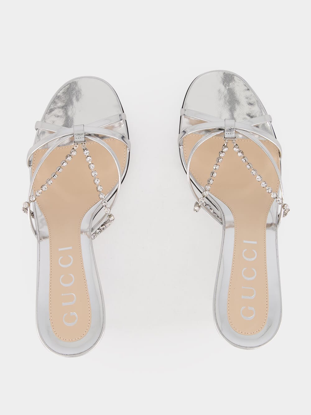 Gucci Crystal Chain Sandals