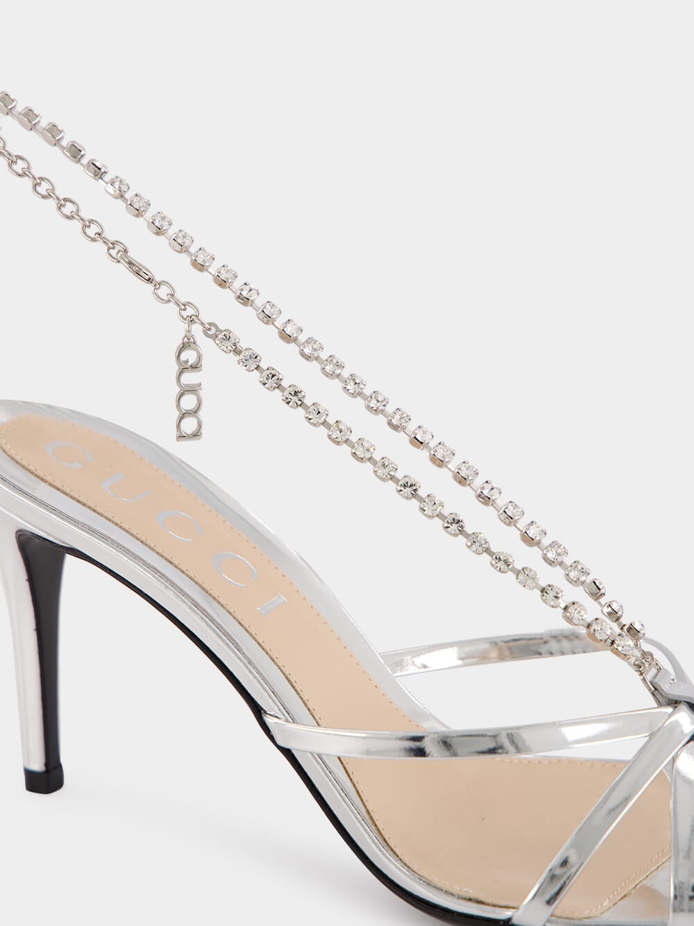 Gucci Crystal Chain Sandals