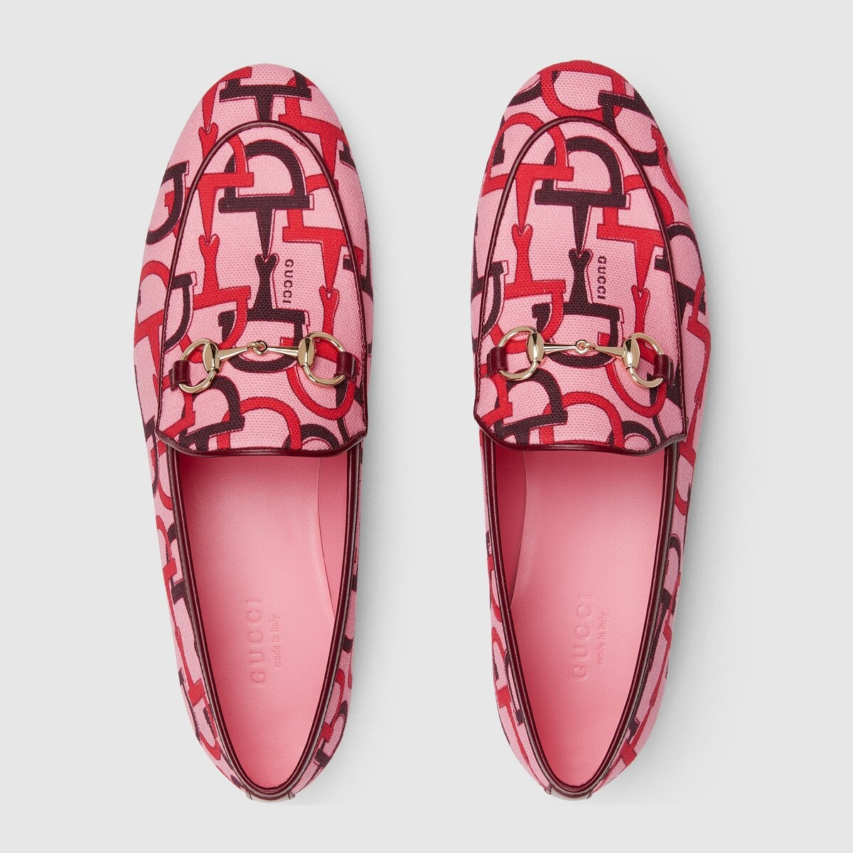 Gucci Jordan Horsebit Pattern Loafers