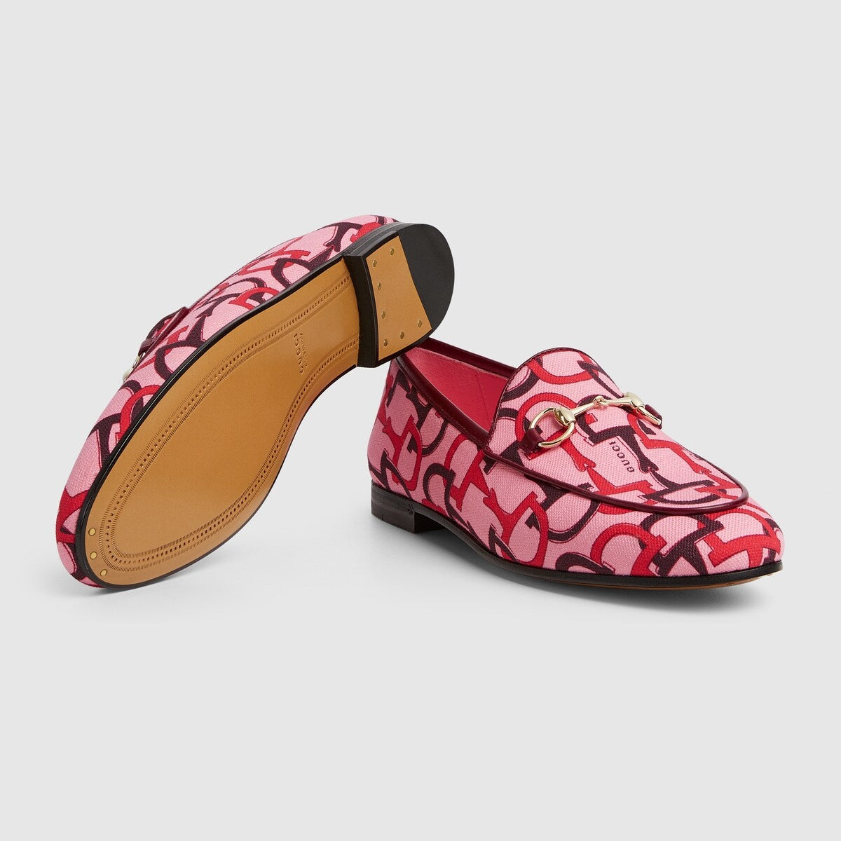 Gucci Jordan Horsebit Pattern Loafers