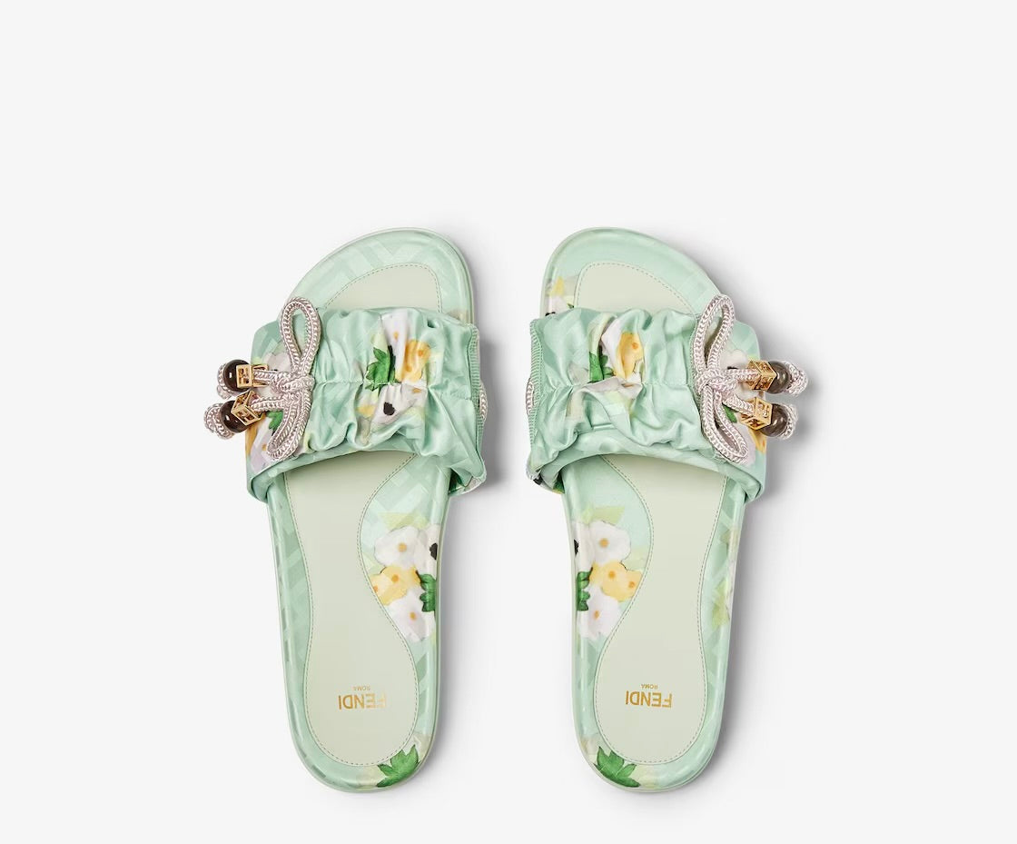 Fendi Feel Floral Jacquard Sandals