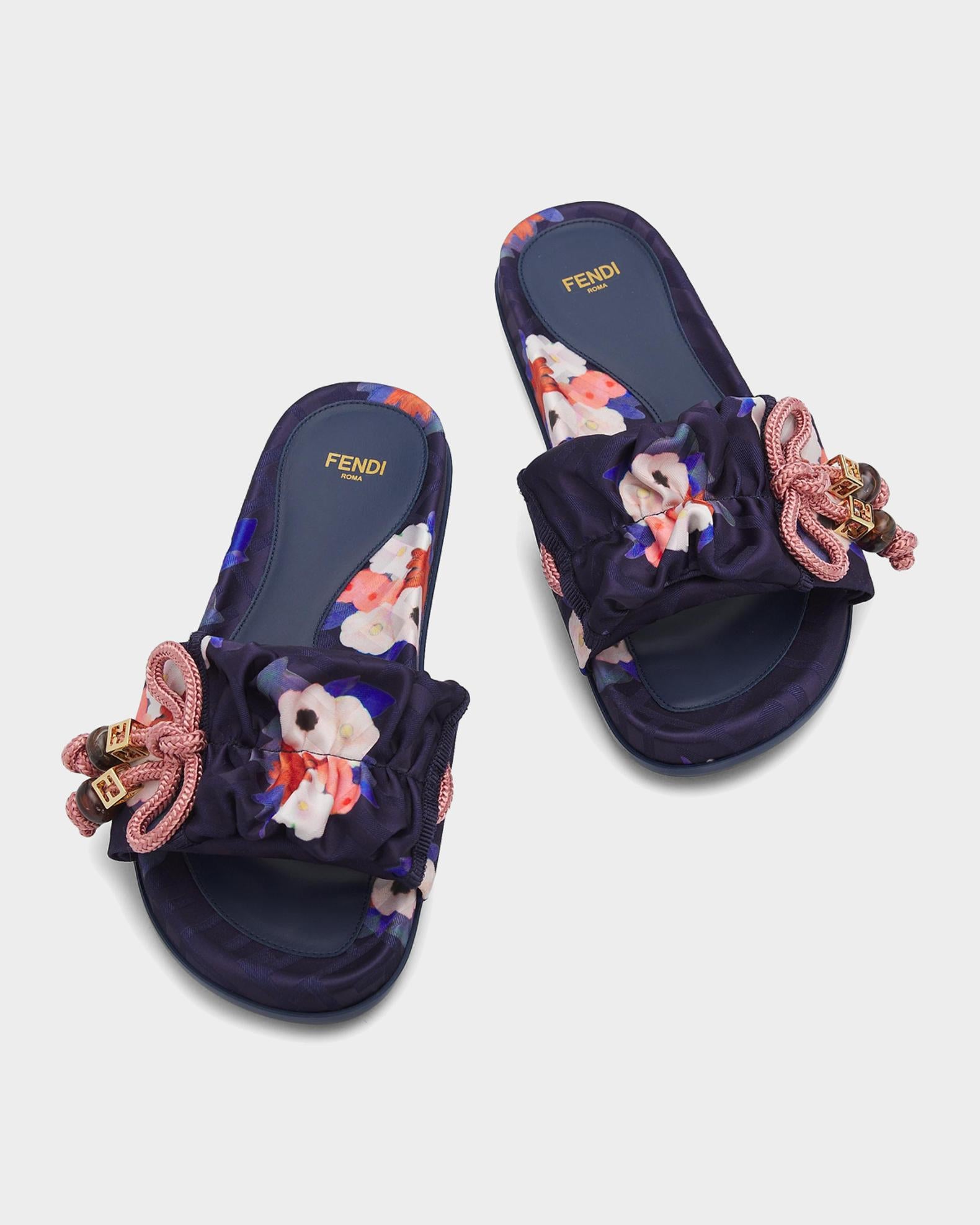 Fendi Feel Floral Jacquard Sandals