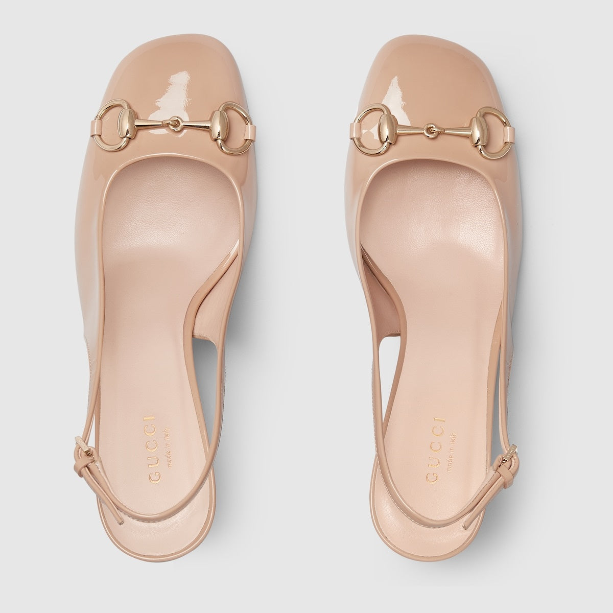 Gucci Horsebit Patent Leather Slingback