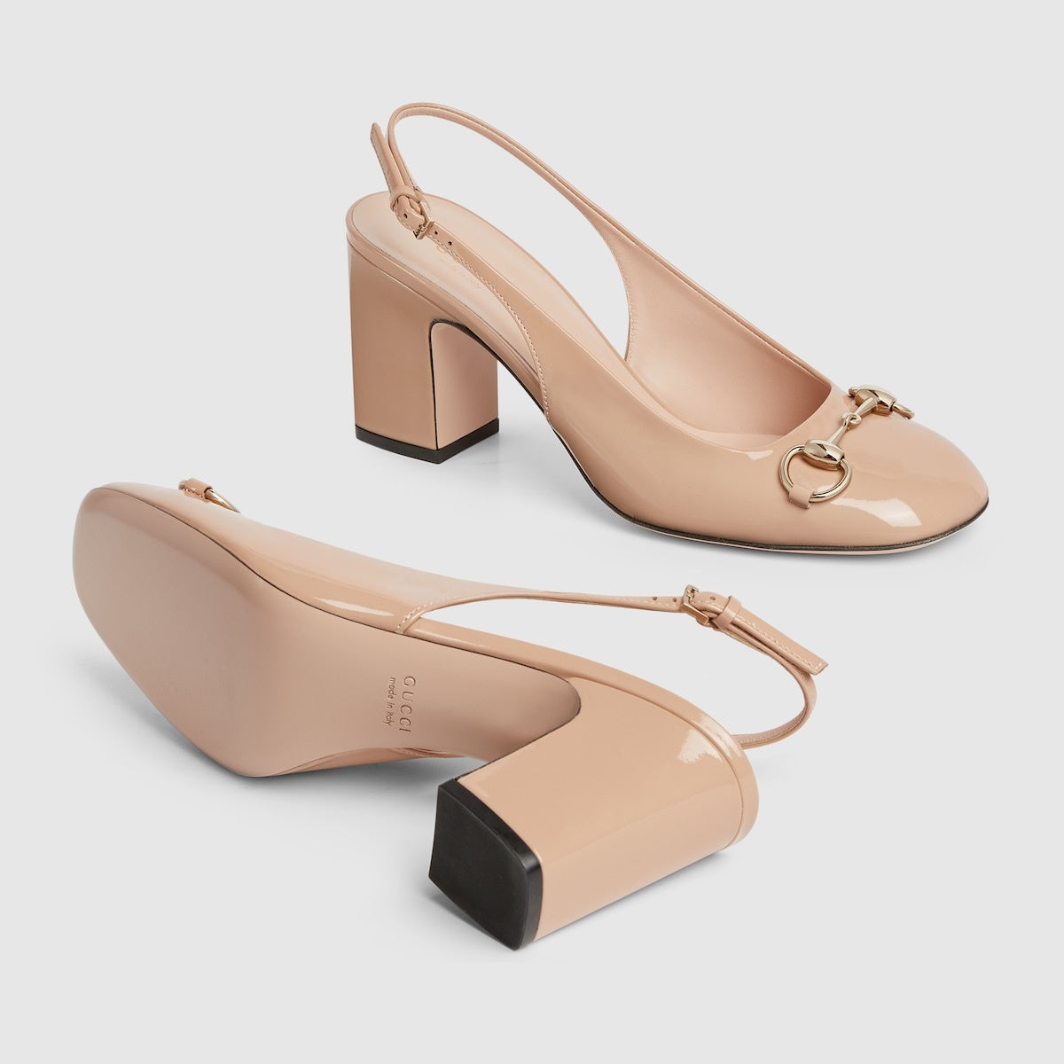 Gucci Horsebit Patent Leather Slingback