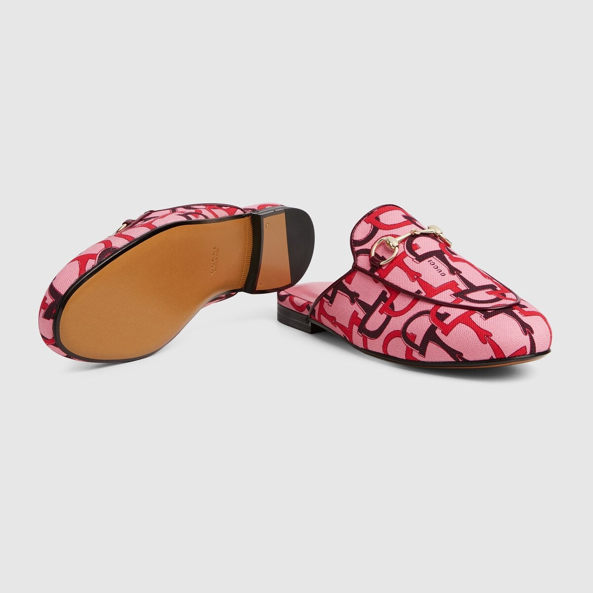 Gucci Princetown Horsebit Print Slippers