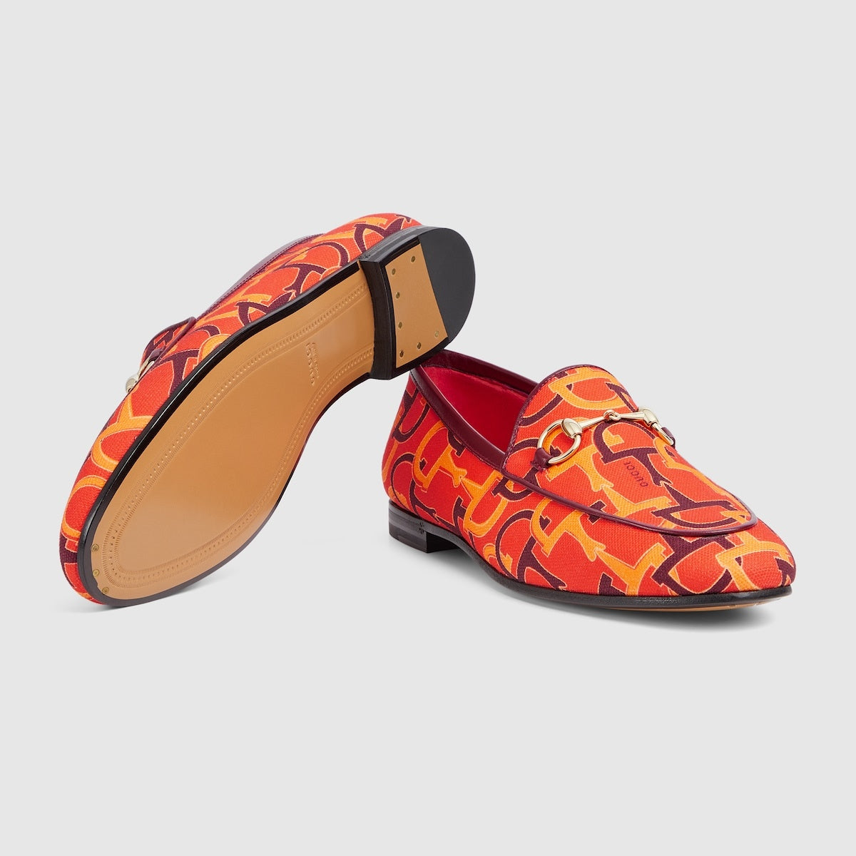 Gucci Jordan Horsebit Pattern Loafers