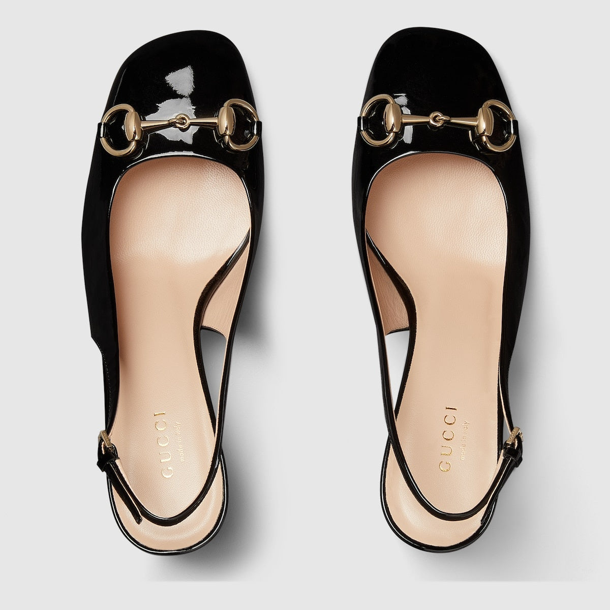 Gucci Horsebit Patent Leather Slingback