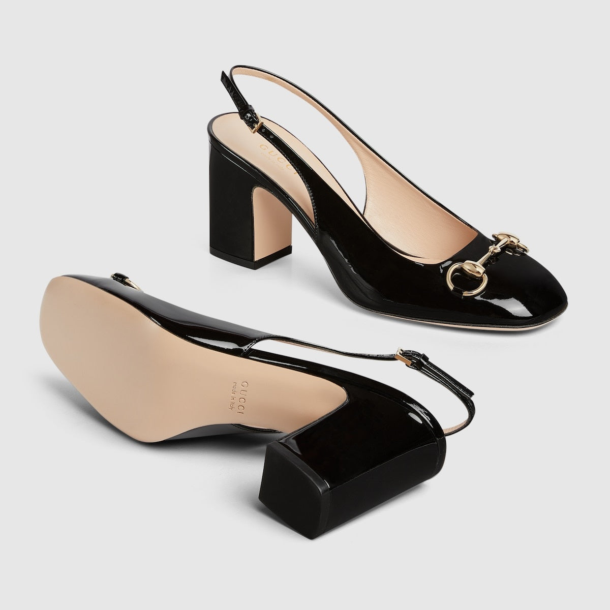 Gucci Horsebit Patent Leather Slingback