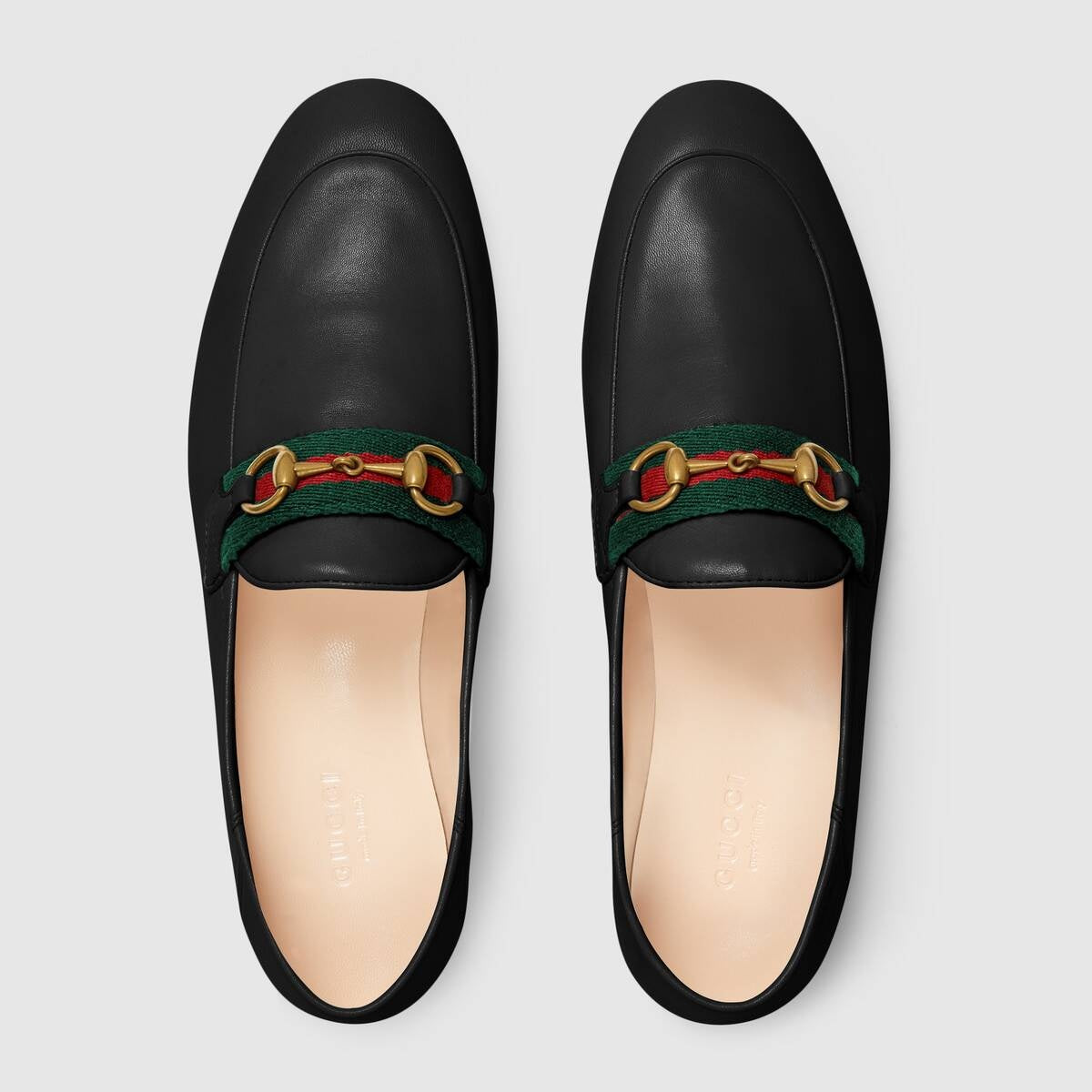 Gucci Horsebit Web Leather Loafers