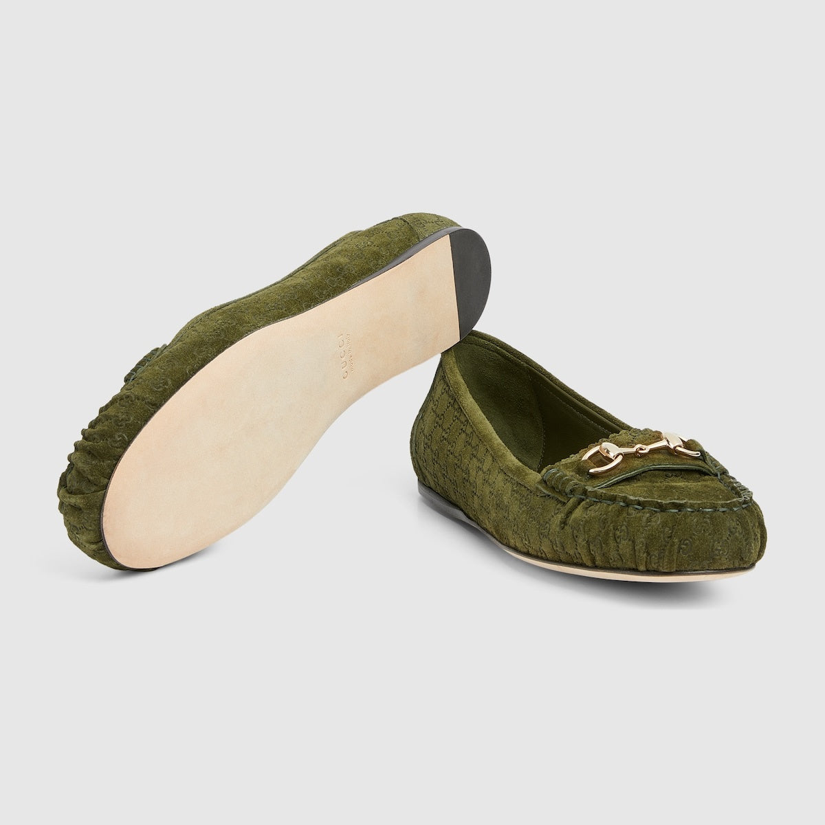 Gucci Horsebit GG Ballet Flats