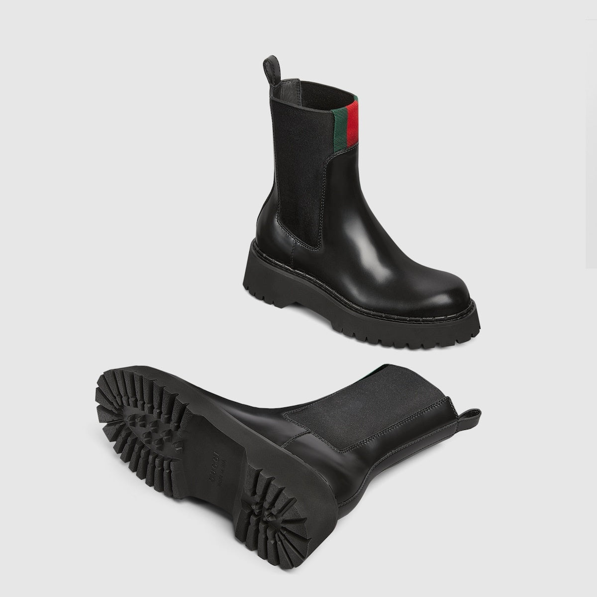 Gucci Wed Shiny Leather Boots