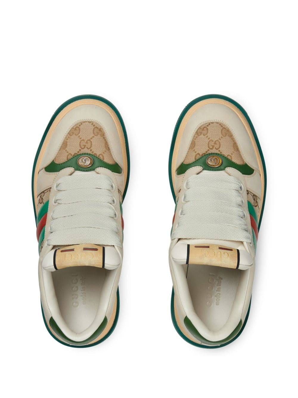 Gucci Screener Web GG Leather Sneakers