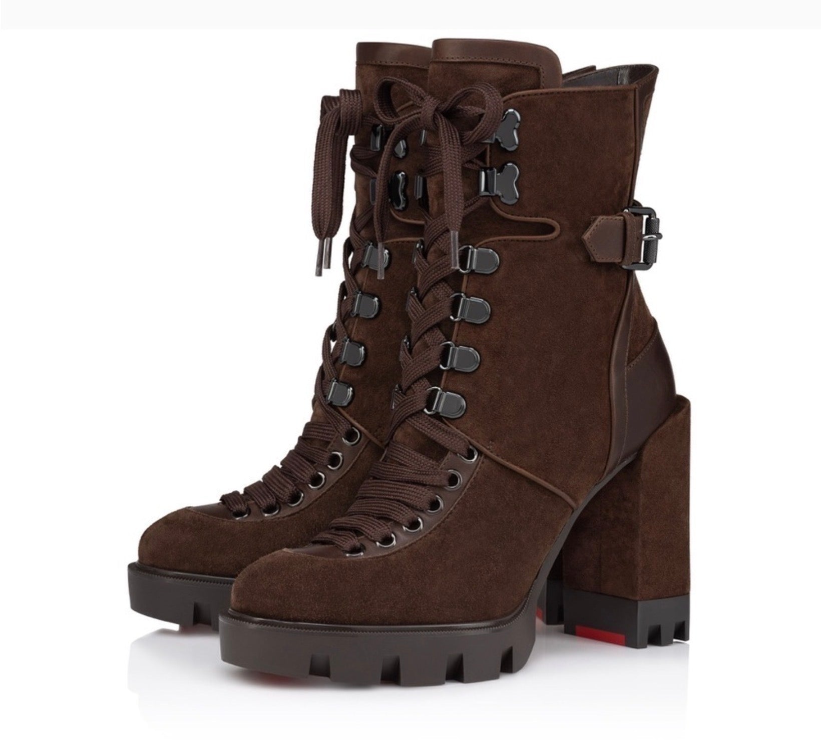 Christian Louboutin Macadamia Velvet Boots