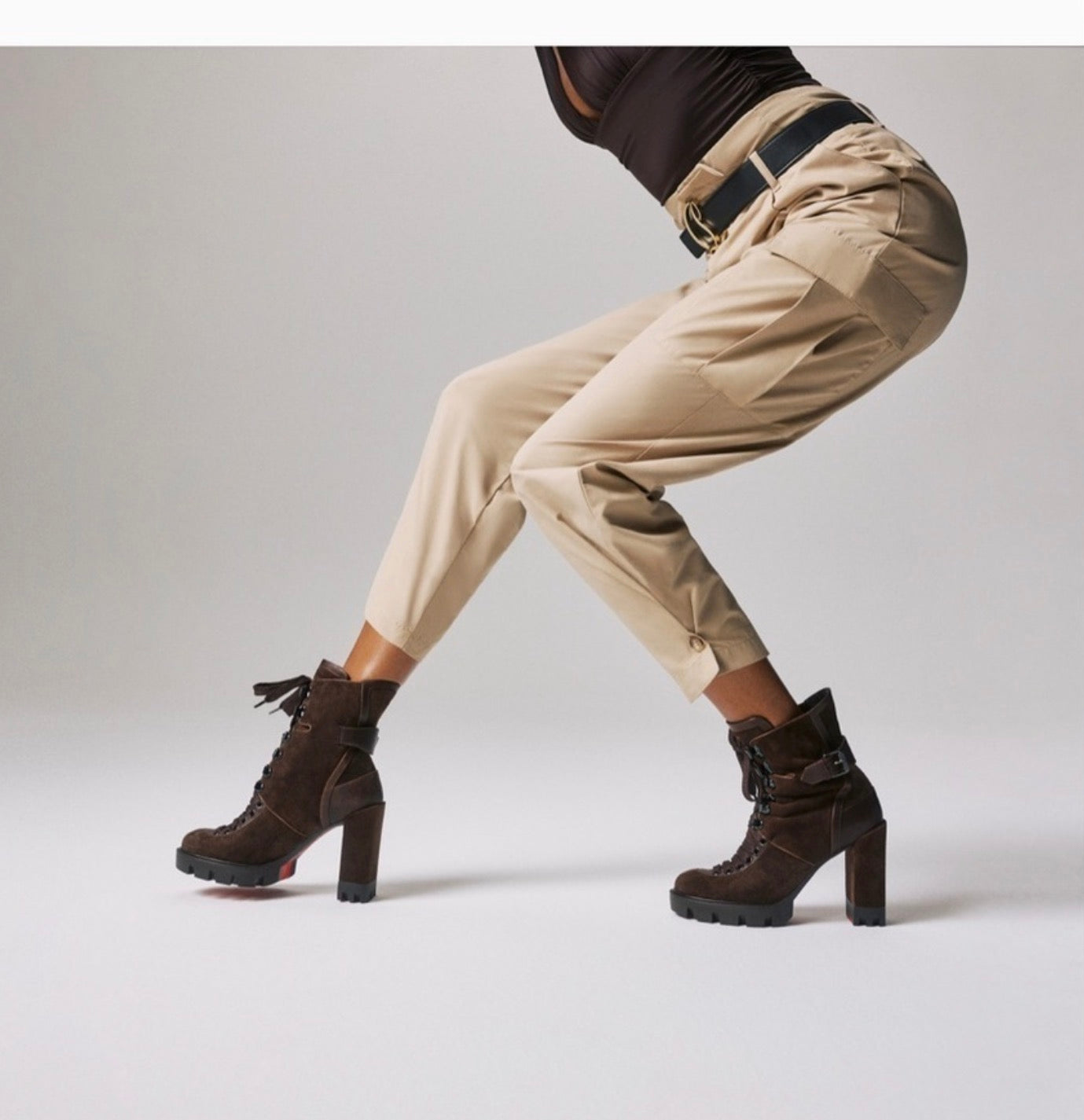 Christian Louboutin Macadamia Velvet Boots