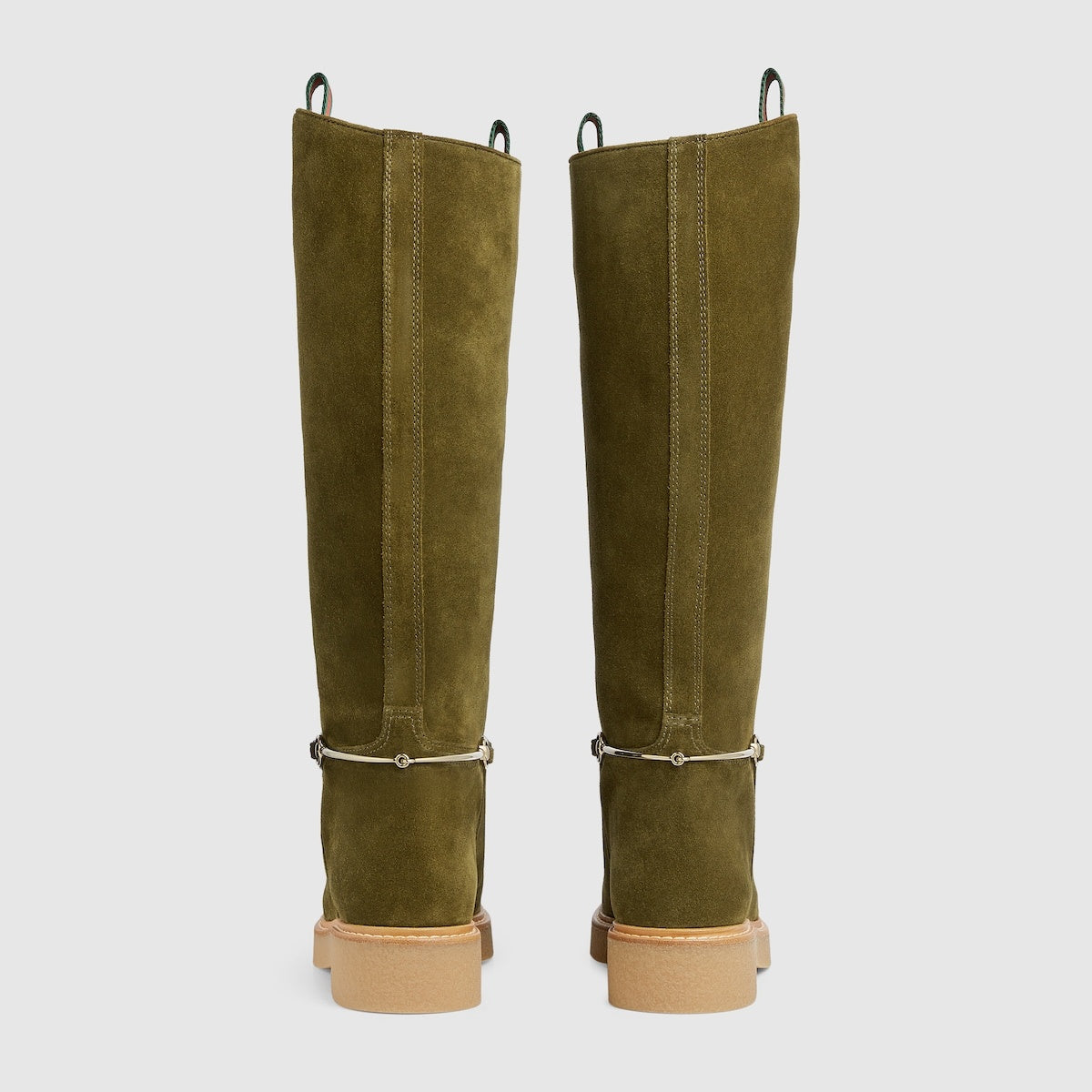Gucci Slim Horsebit Suede Knee Boots