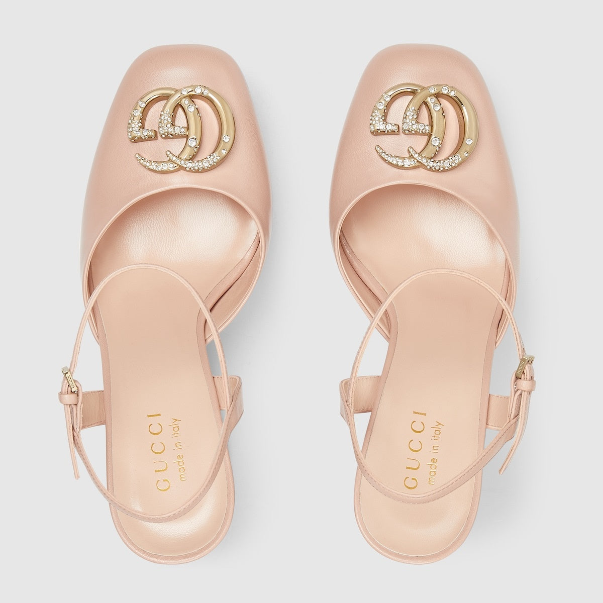 Gucci Crystal Double G Platform Pumps