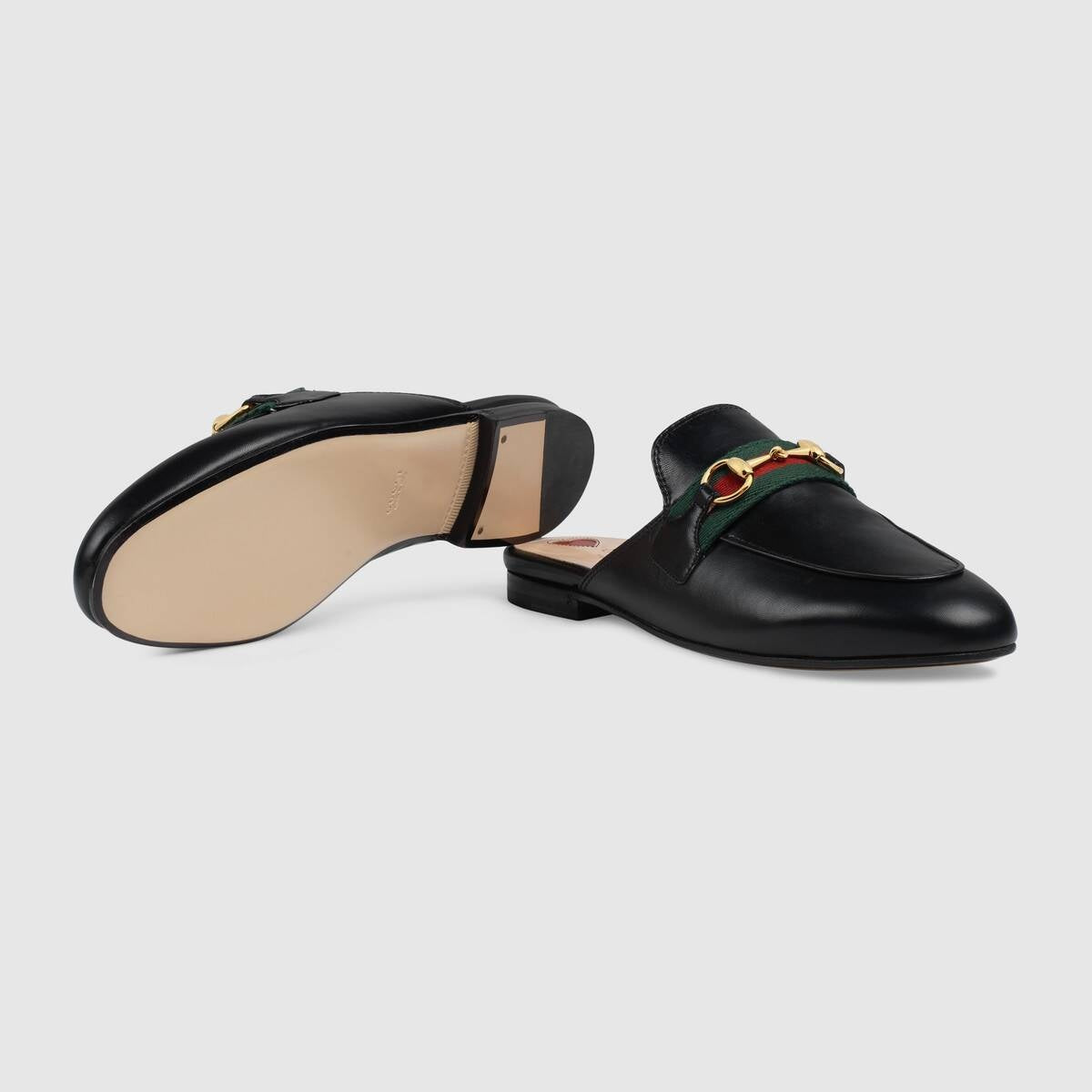 Gucci Princetown Web Slippers