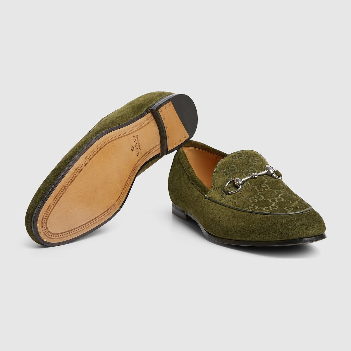 Gucci Horsebit GG Suede Loafers