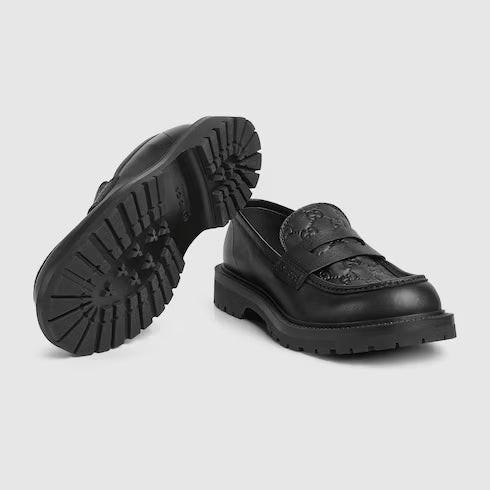 Gucci Web GG Leather Loafers