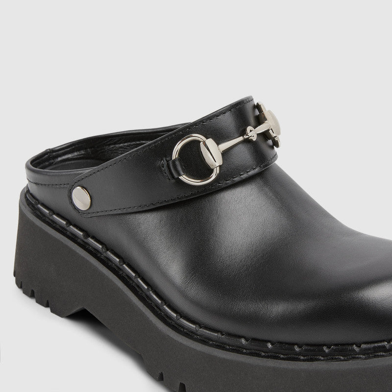 Gucci Horsebit Leather Mules