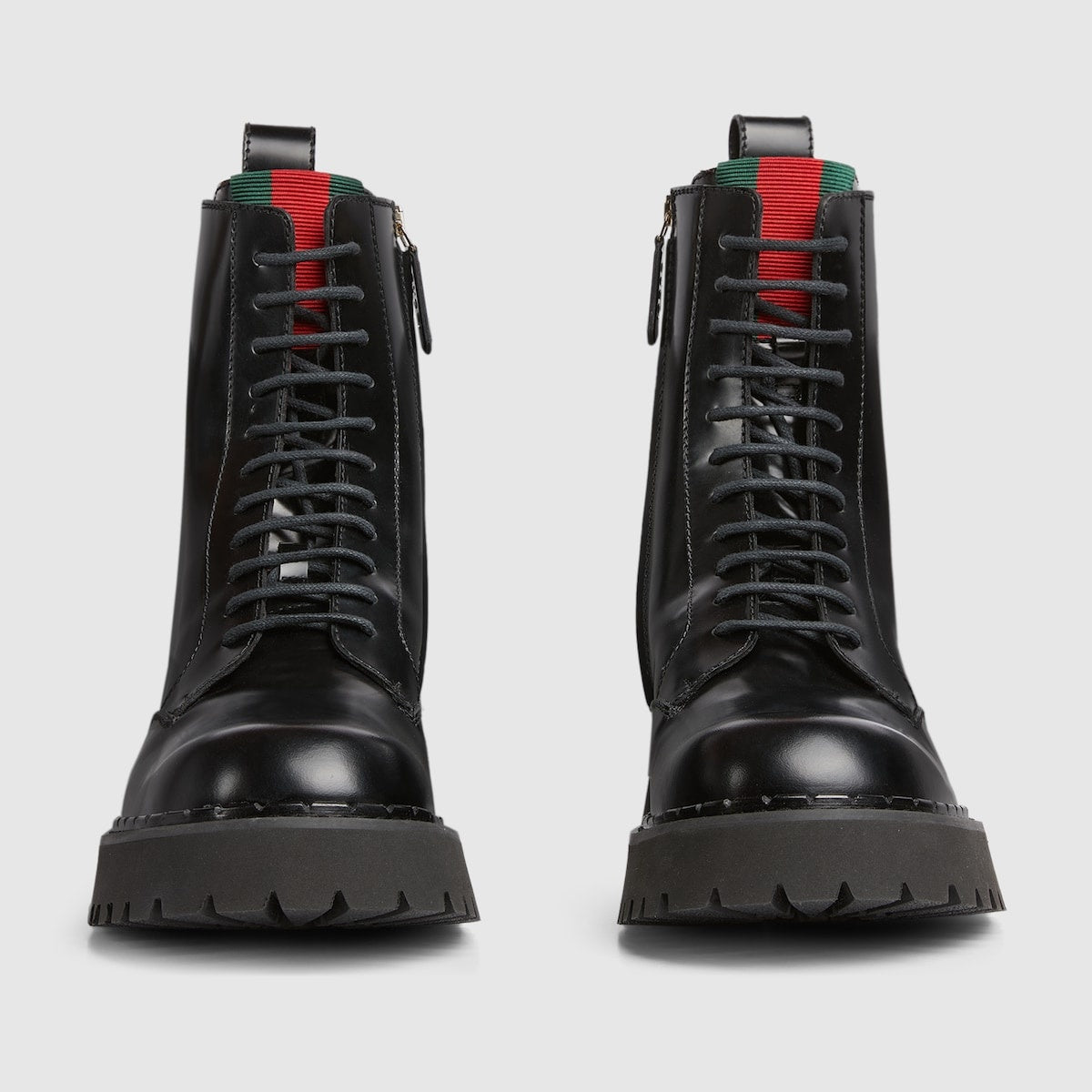 Gucci Web Lace Up Boots