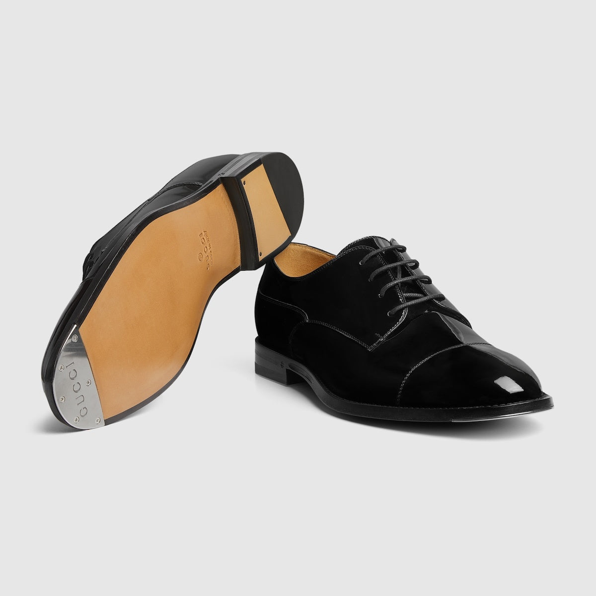 Gucci Lace Up Patent Leather Shoe