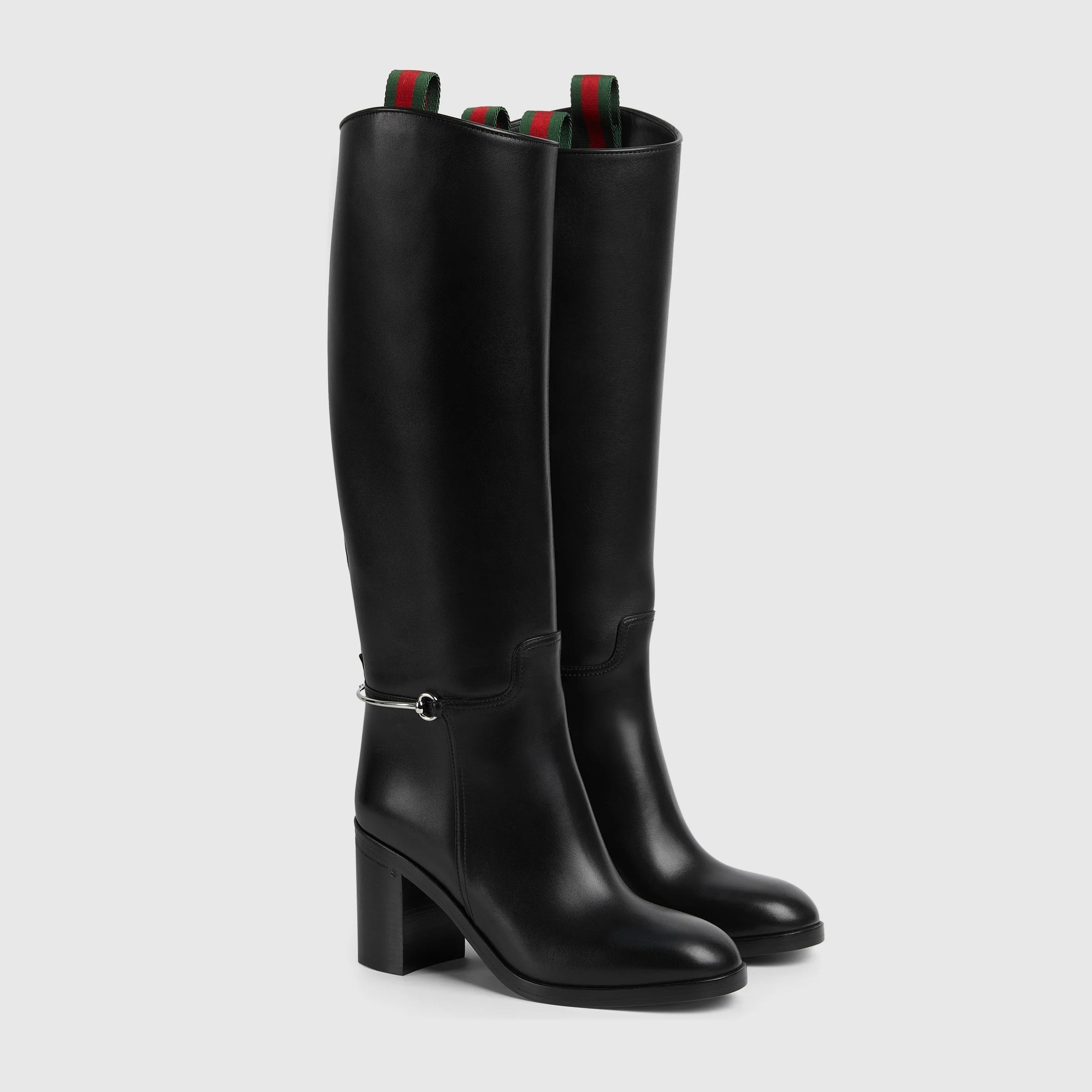Gucci Slim Horsebit Web Boots