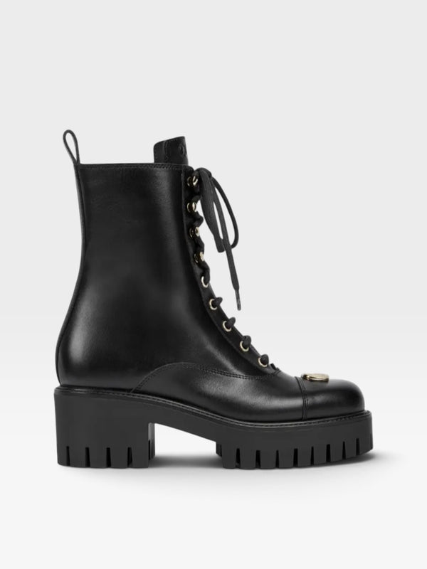 Gucci GG Lace Up Ankle Boots