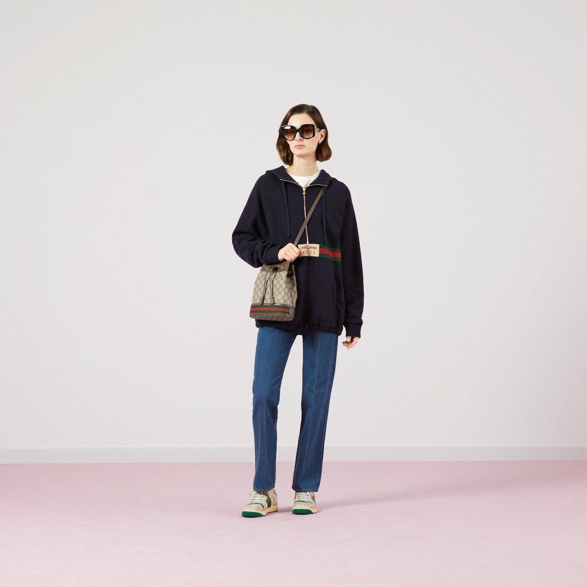 Gucci Web with vintage Gucci logo sweatshirt