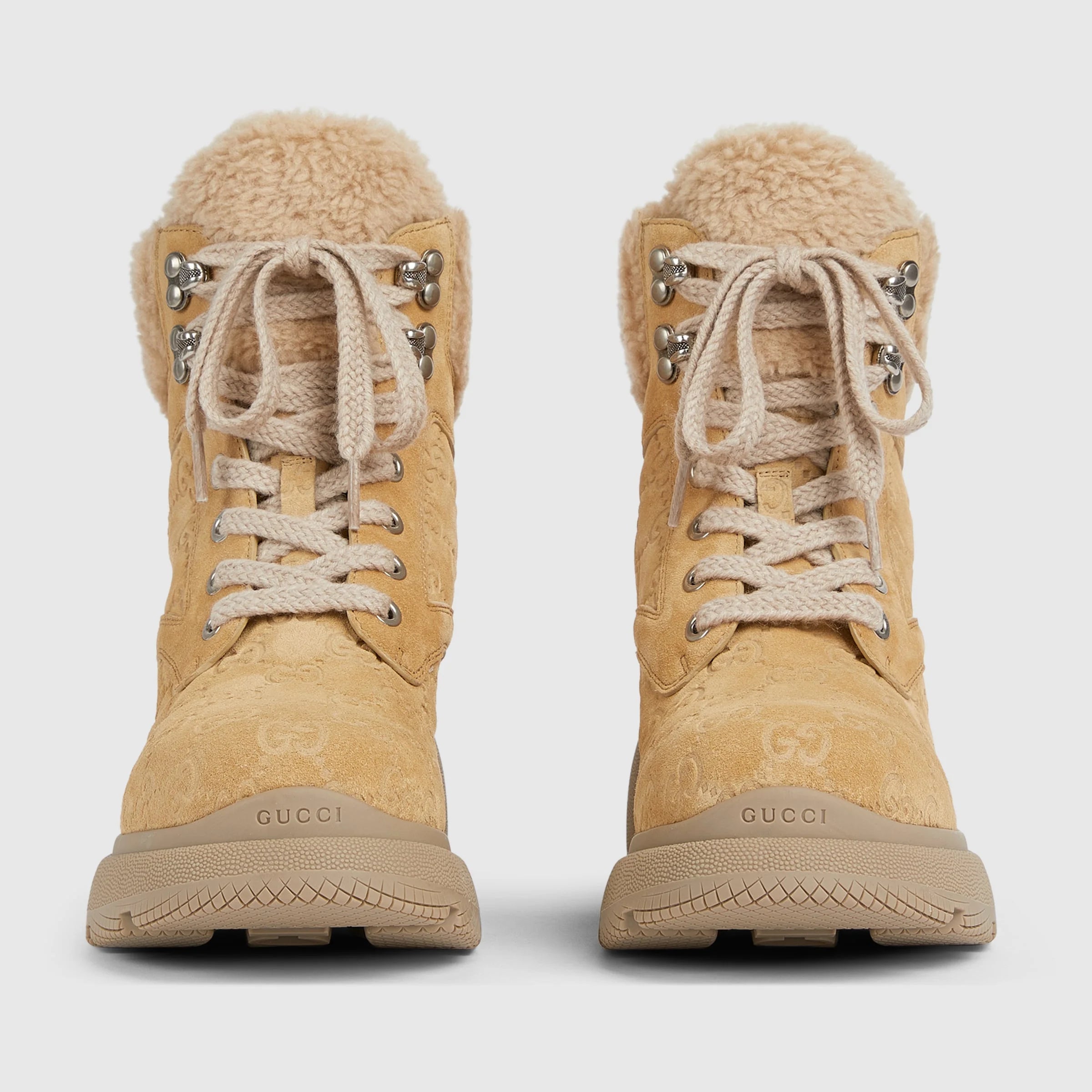 Gucci GG Merino Lace Up Boots