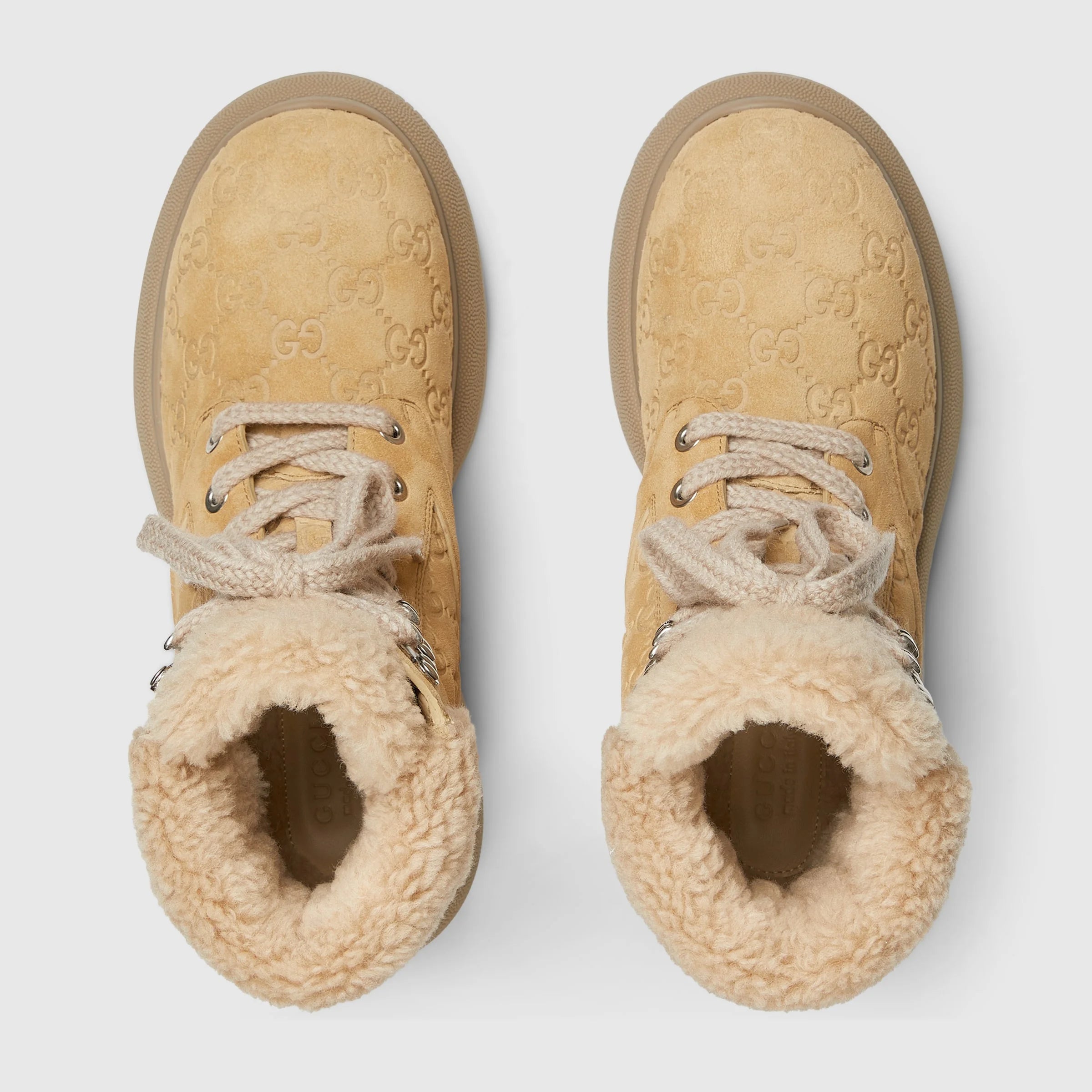 Gucci GG Merino Lace Up Boots