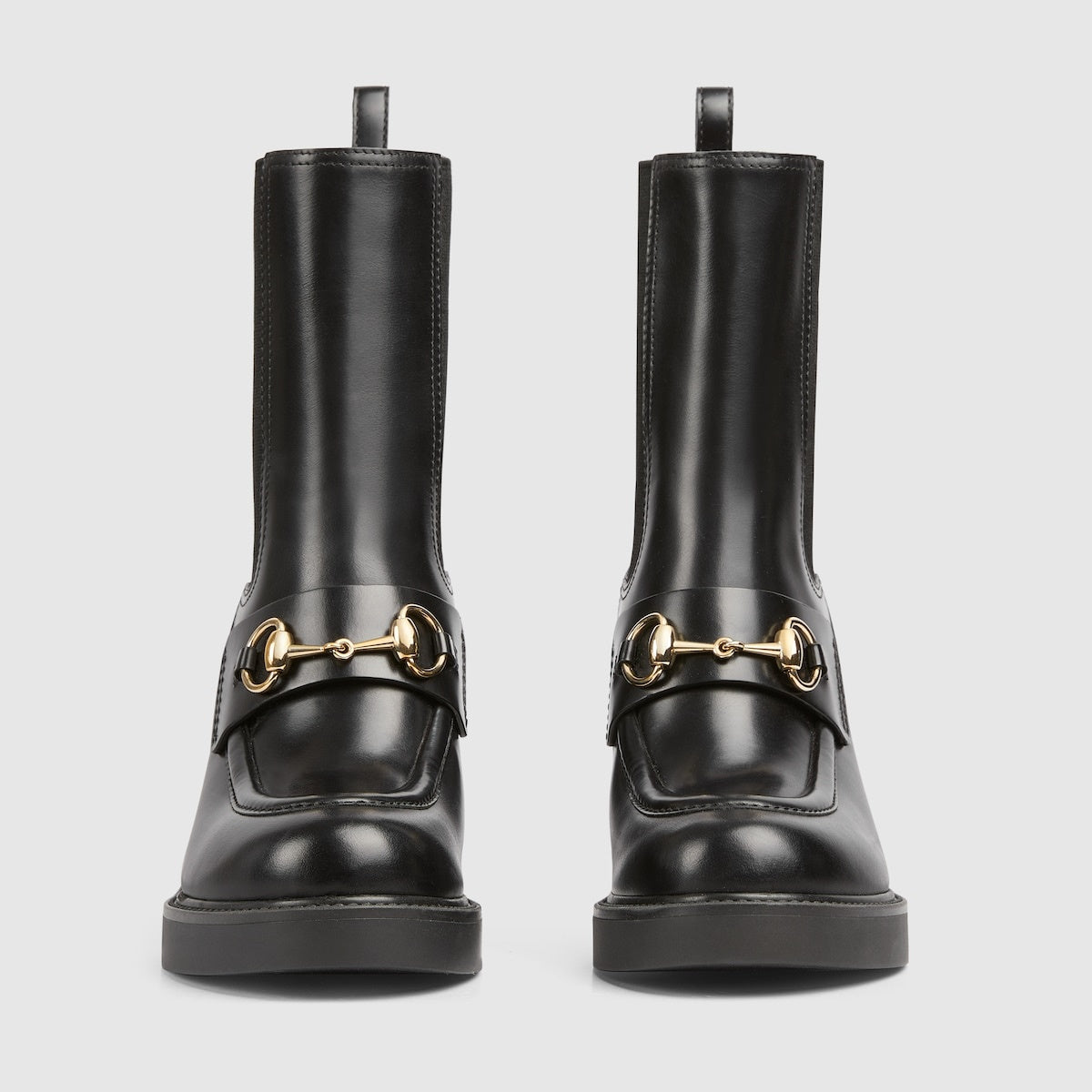 Gucci Horsebit Leather Ankle Boots