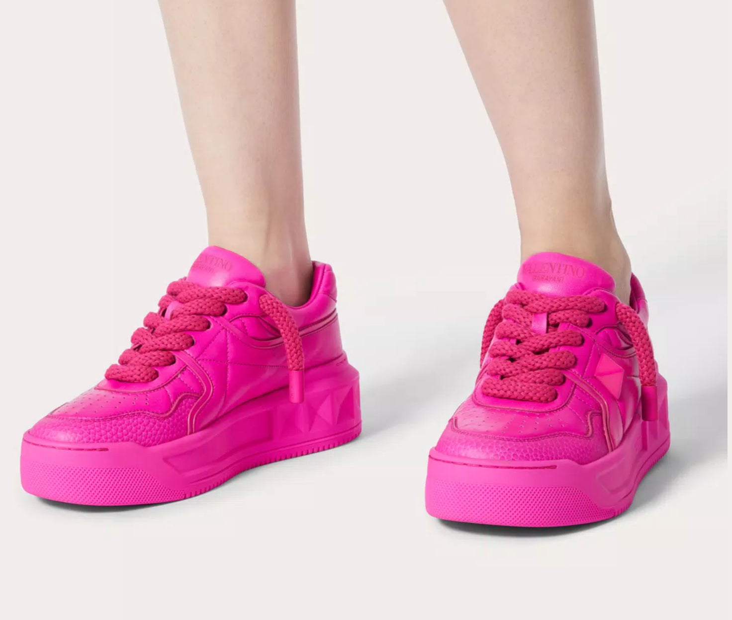 Valentino One Stud Xl Trainer Leather Sneakers