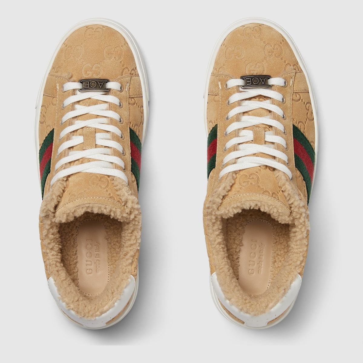 Gucci Ace Web Merino Sneakers