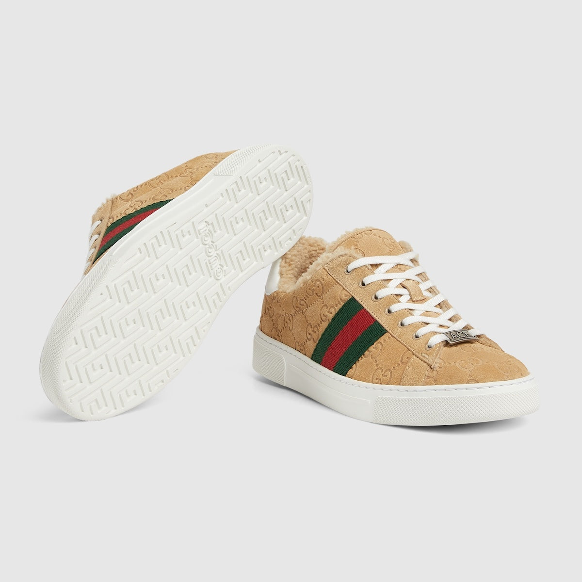Gucci Ace Web Merino Sneakers
