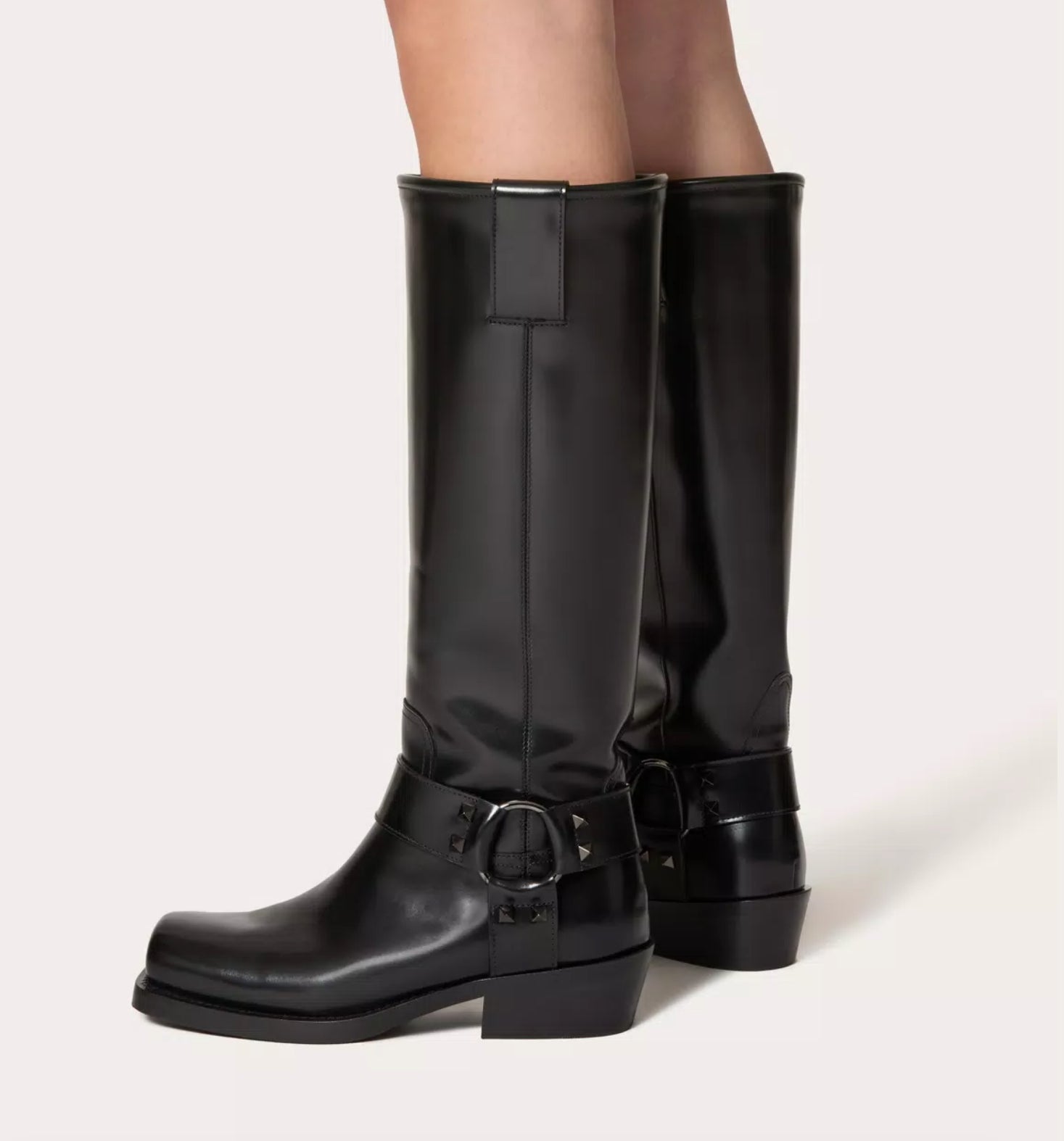 Valentino Rockstud Biker Boots