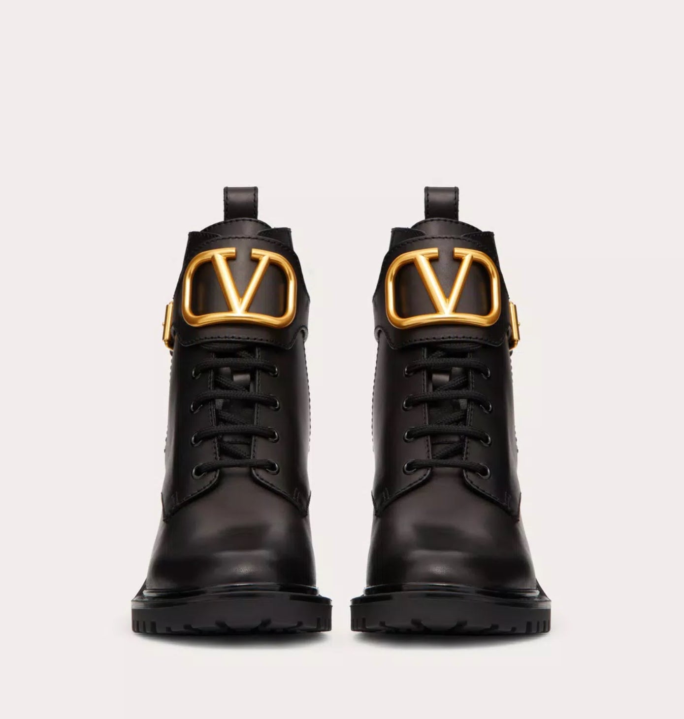 Valentino Vlogo Signature Calfskin Combat Boots