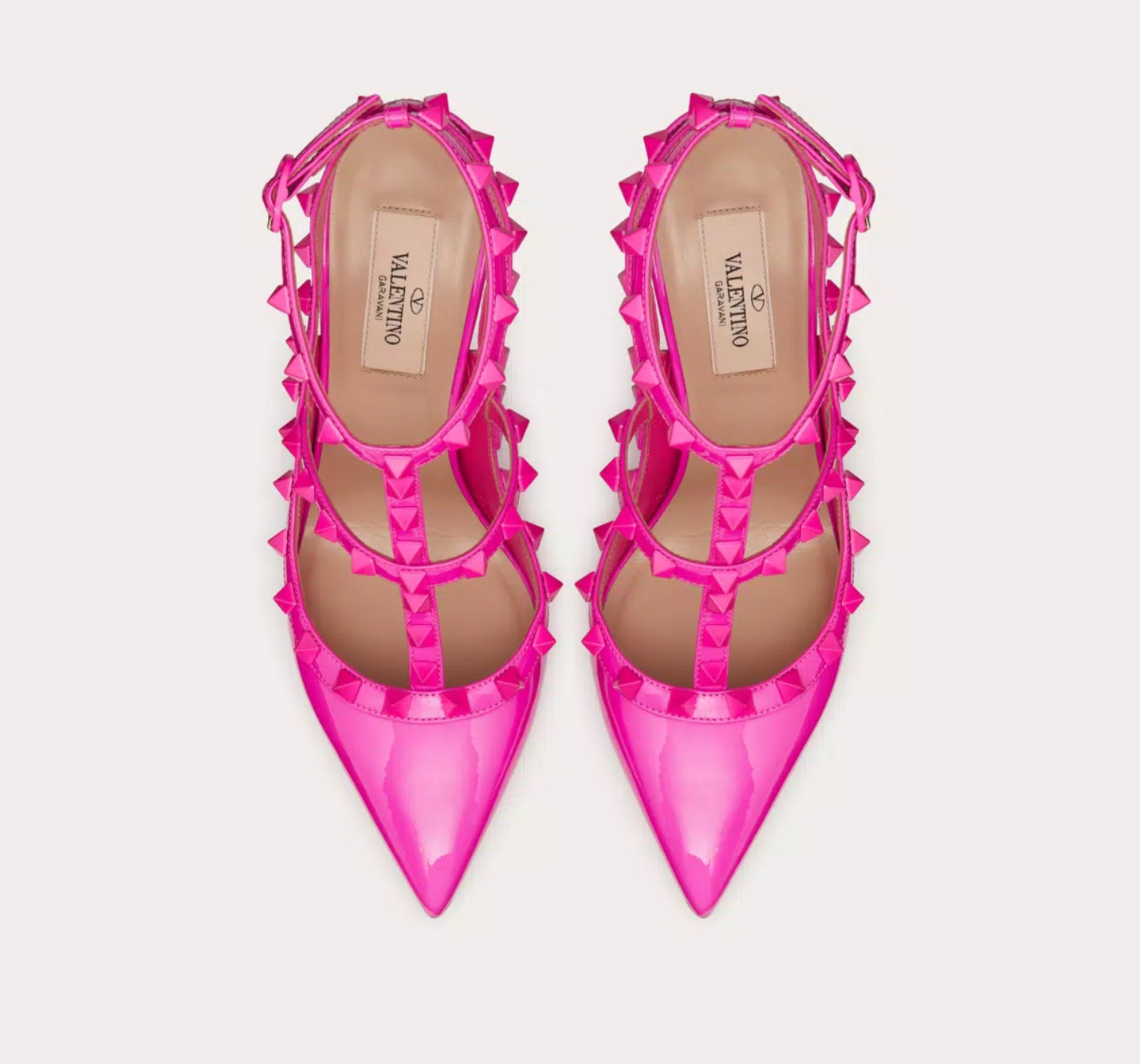 Valentino Rockstud Tonal Studs Ankle Strap Pumps