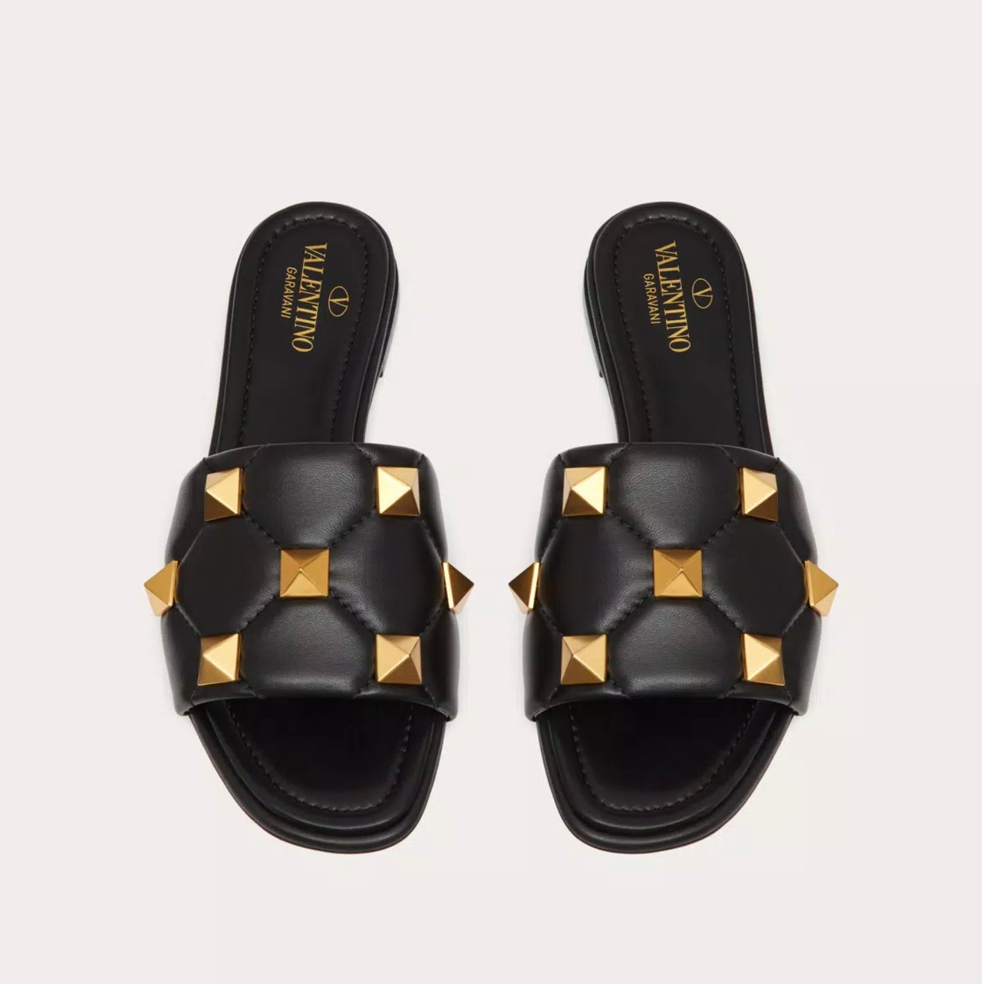 Valentino Roman Stud Slide Sandals