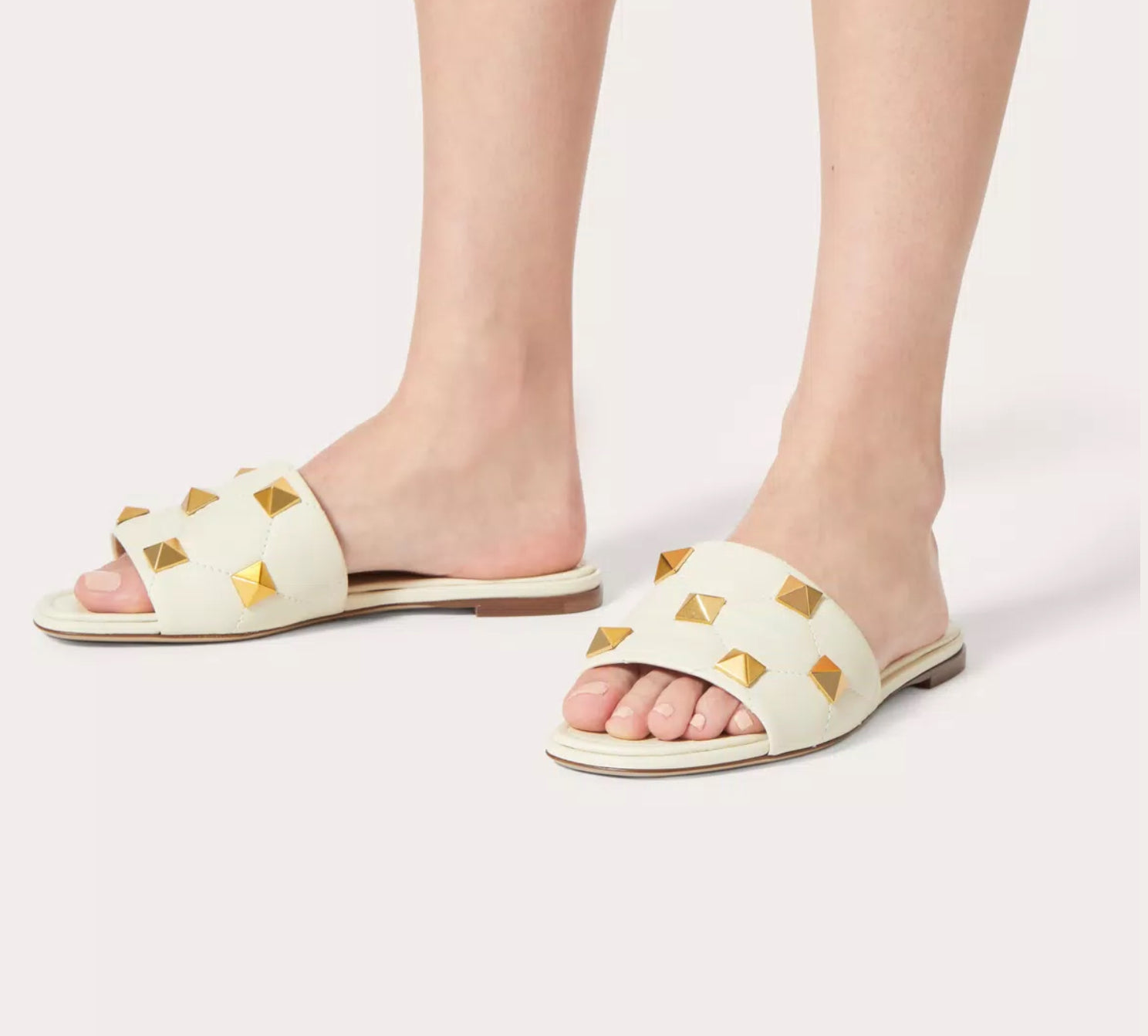 Valentino Roman Stud Slide Sandals