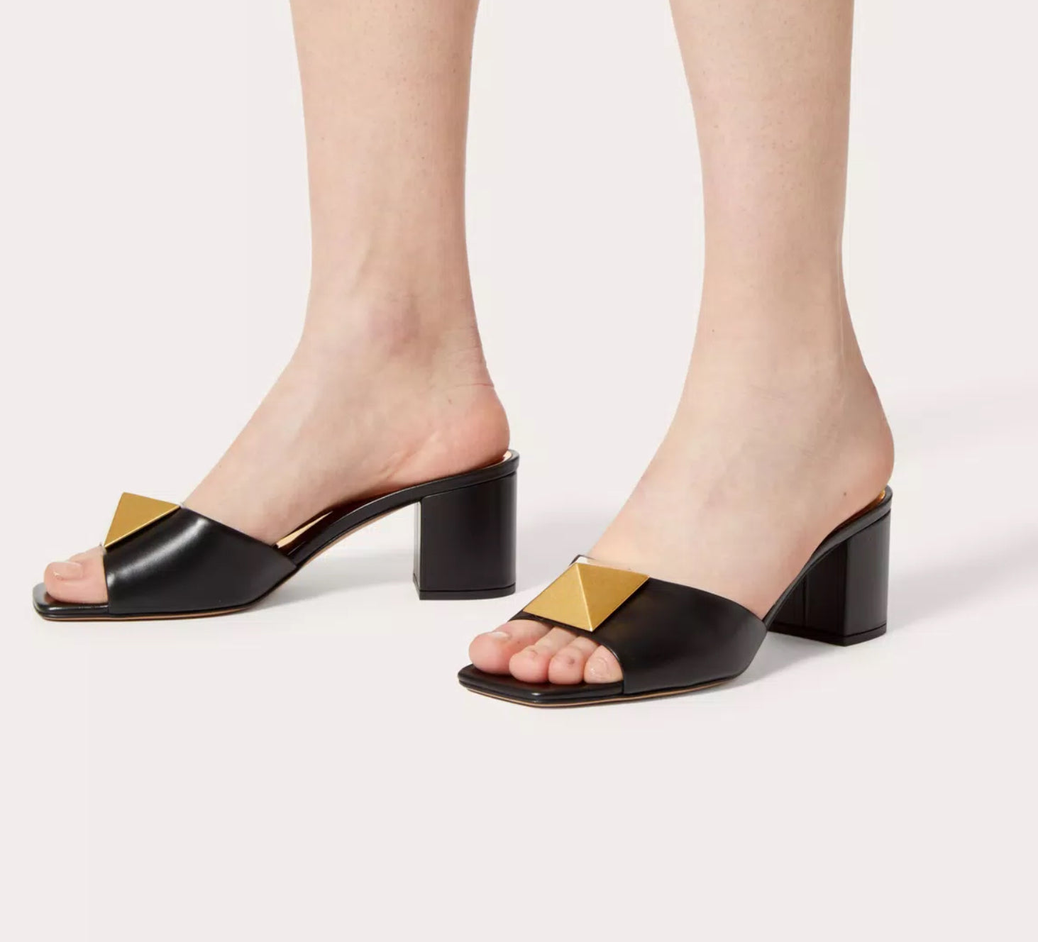 Valentino One Stud Slide Sandals