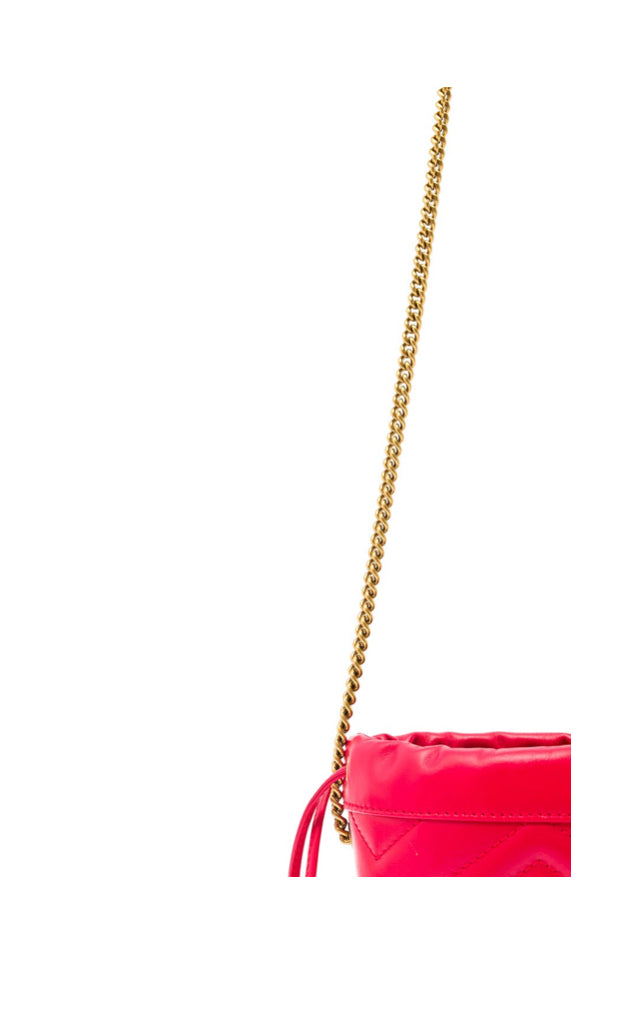 Gucci Marmont Matelasse Mini Bucket Crossbody Bag