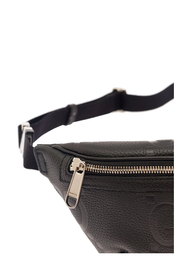 Gucci Jumbo GG Leather Small Belt Crossbody Bag