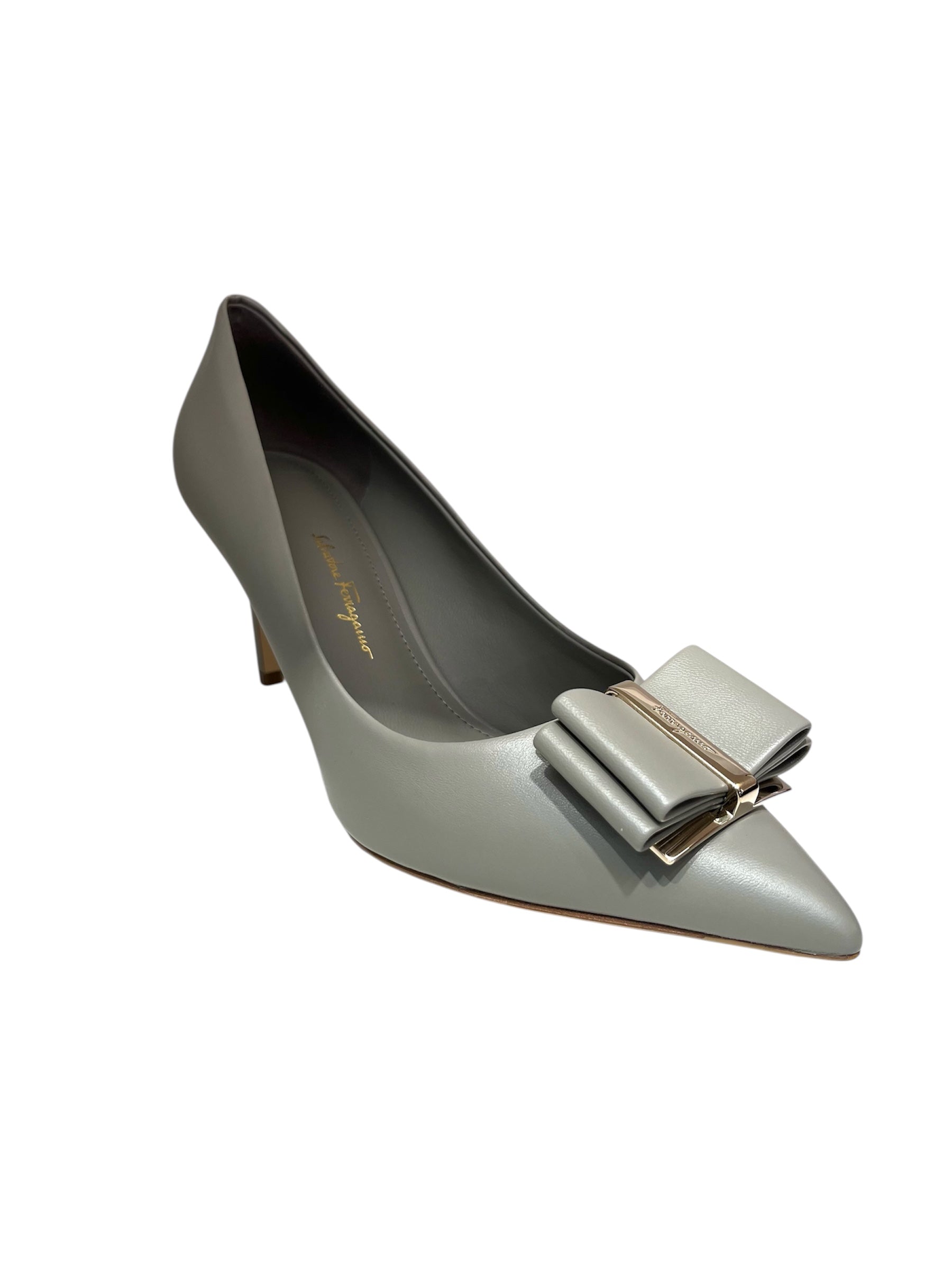Ferragamo Bow Leather Pumps