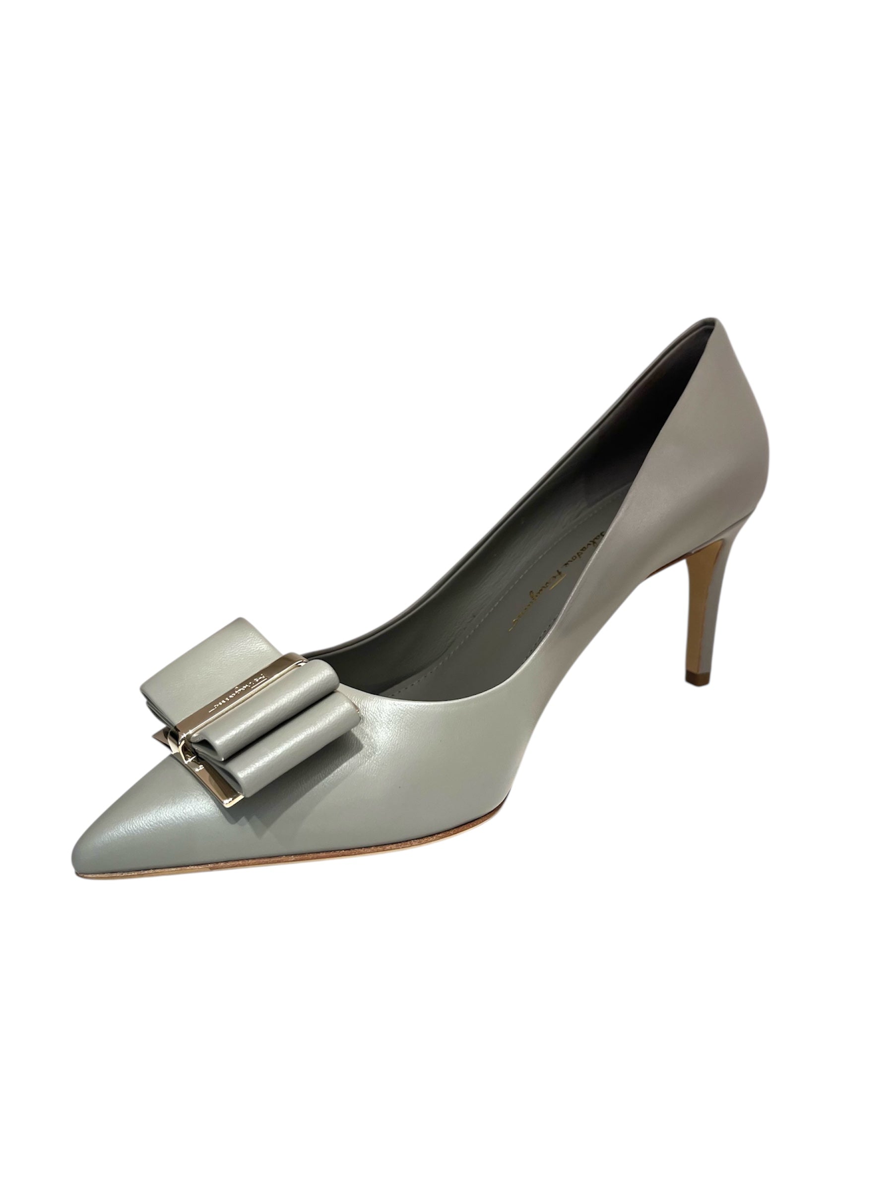 Ferragamo Bow Leather Pumps