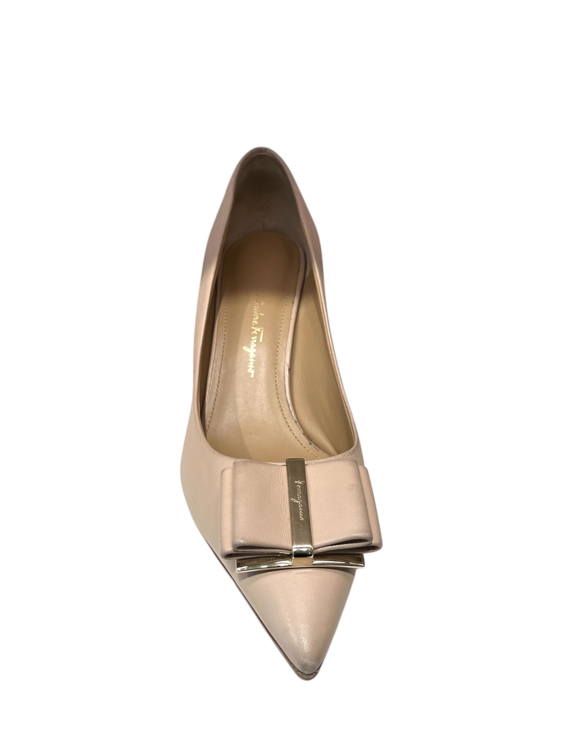 Ferragamo Bow Leather Pumps